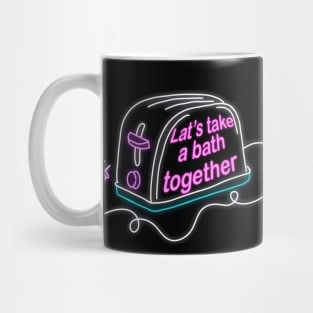 Retro inscription "Let's take a bath together" Mug